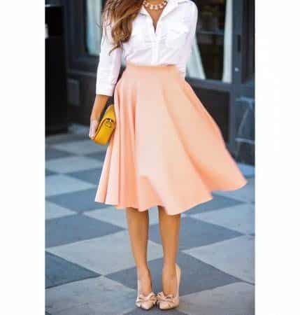 A pastel flare dress