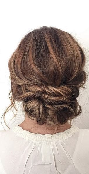 Stylish Twisted Updo for Brides