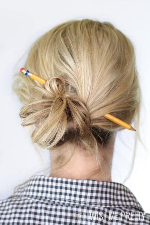 Twisted Blonde Bun