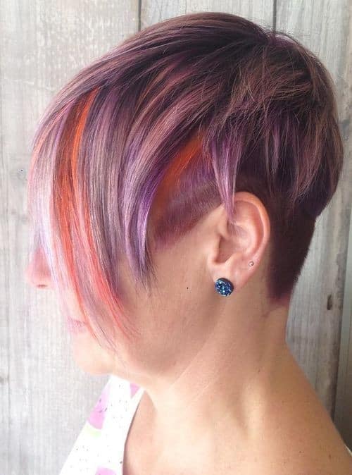 Purple, Pink and Orange Quirky Bob