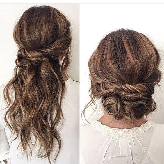 Twisted and Pinned Curly Look