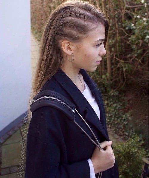 Braided Half Head Style for Girls