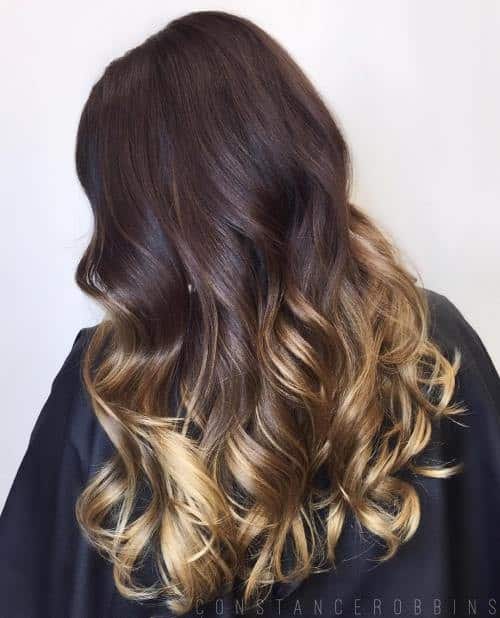 Red and blonde ombre