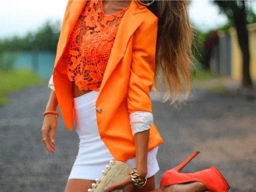 Orange blazer