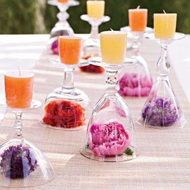 Wine glass table settings