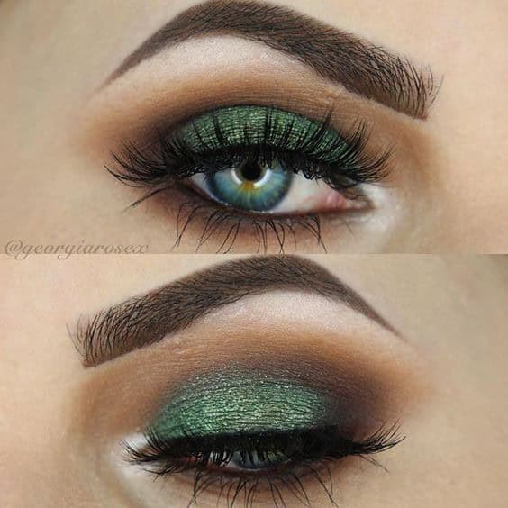 Bright Green with Tons of Mascara