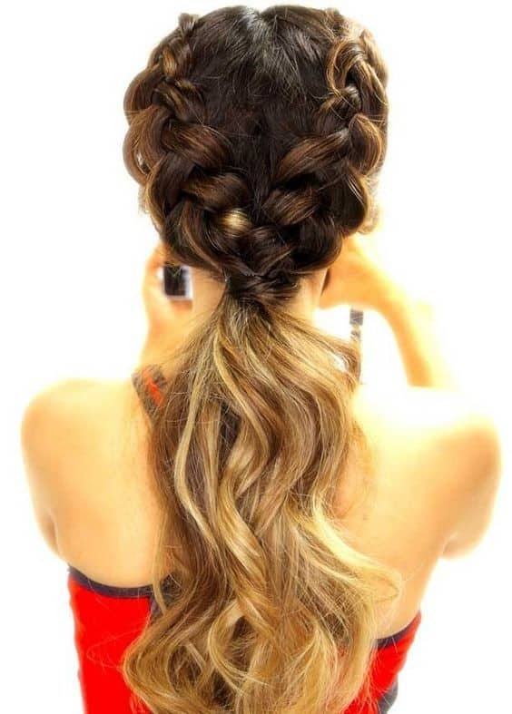 Halo Braid with Flowers