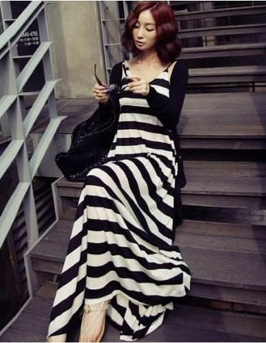 Striped maxi dress