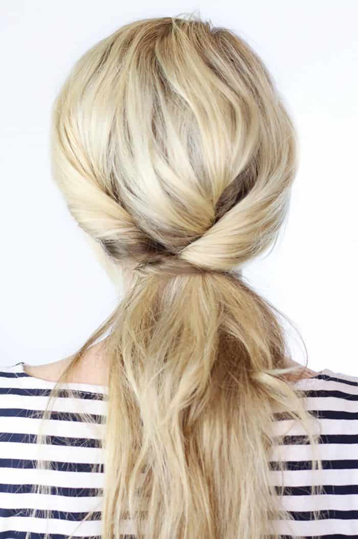 Two-twist low ponytail