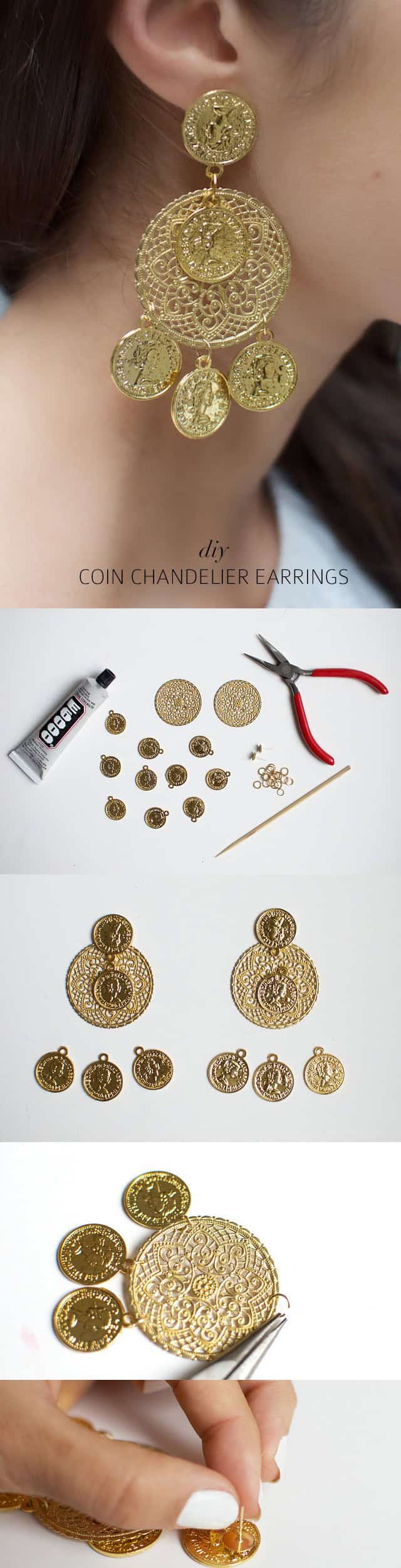 DIY Coin Earrings