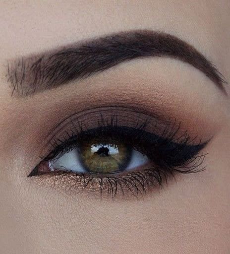 Brown Eyeshadow with Subtle Gold Finish