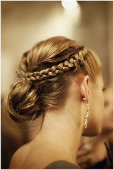 Braided Low Messy Bun