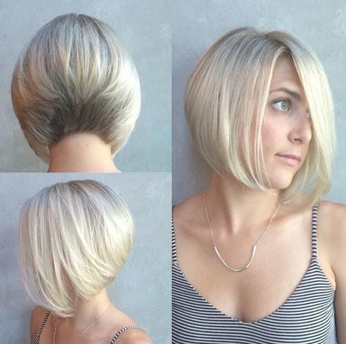 White Blonde Crop with Long Sweeping Fringe – Easy Daily Hair Ideas