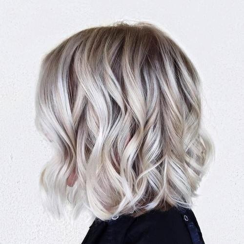 Silver Blonde Bob