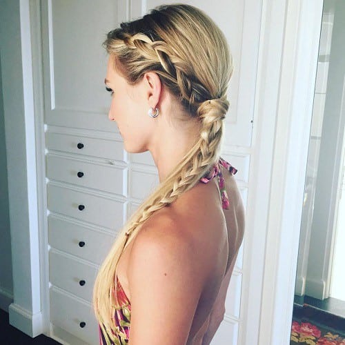 Pretty Braided Ponytail for Long Hair