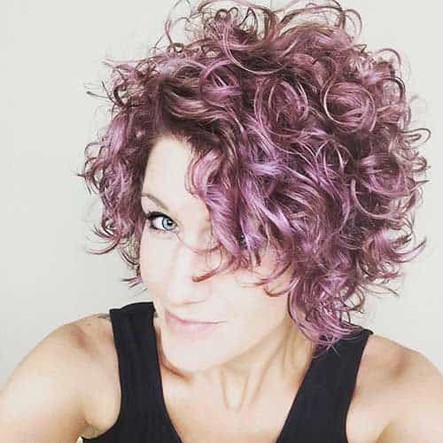 Purple Long Pixie Haircut