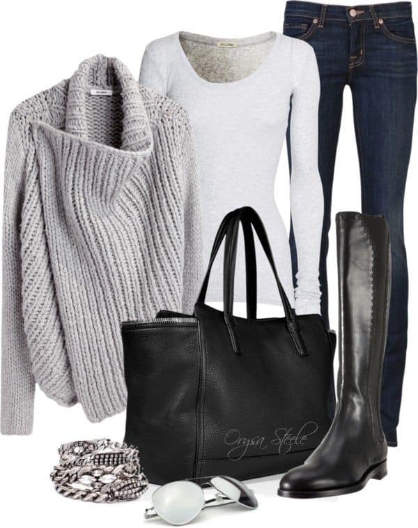 Light grey top with black “everything else”