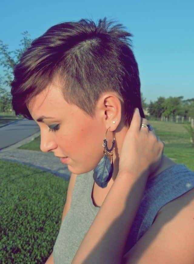 Asymmetrical pixie cut