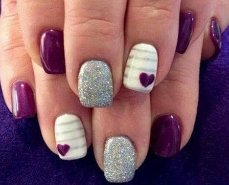 Fashionable Purple Nail Art