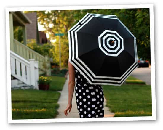 Striped umbrella