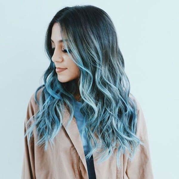 Royal Blue to Ice Blue Ombre