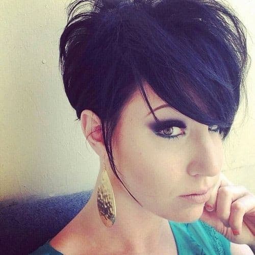 Short Haircut with Emo Bangs