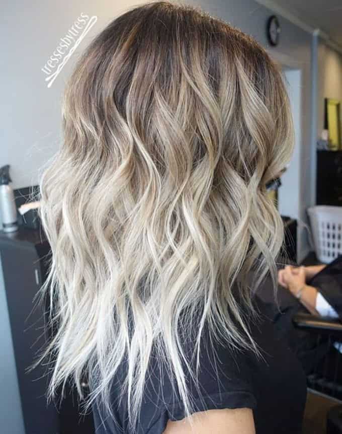 Red and blonde ombre