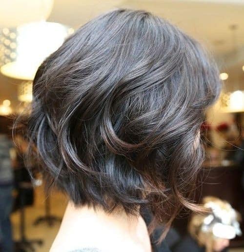 Medium Bouncy Brown Bob with waves