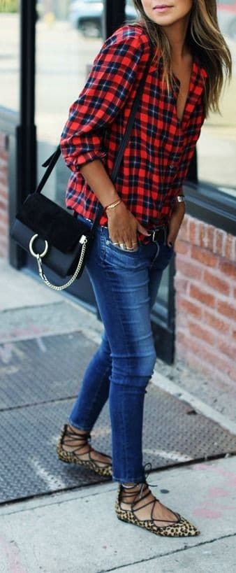 Leopard Printed Flats Outfit