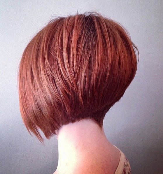 Red Stacked Short Haircut