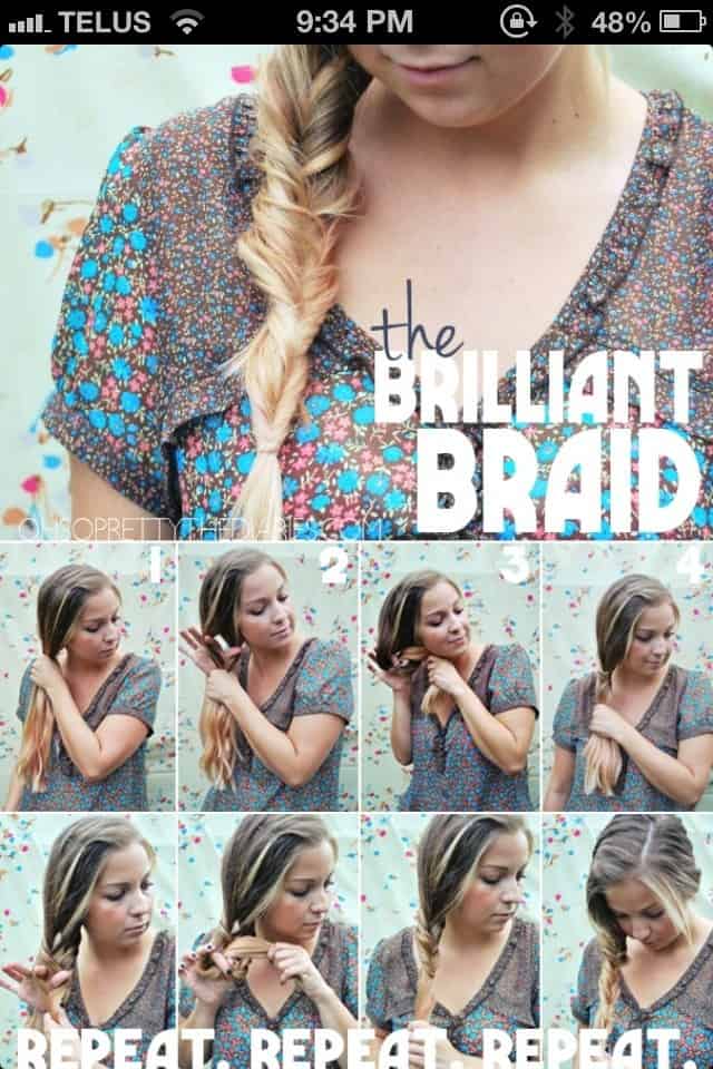 Cute five minutes braid for long hair