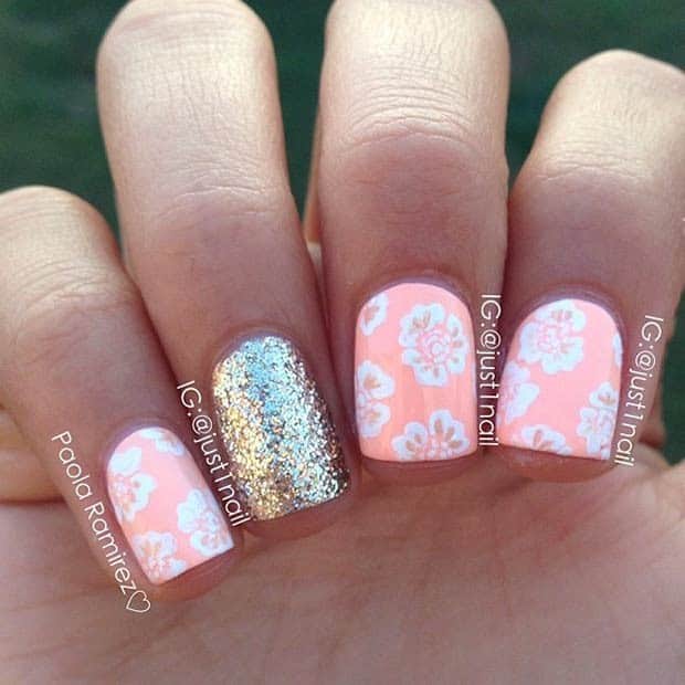 Floral Summer Nail Design