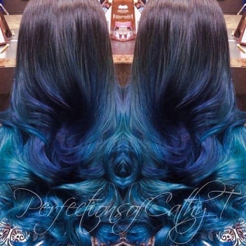 Deep Blue Ombre Waves