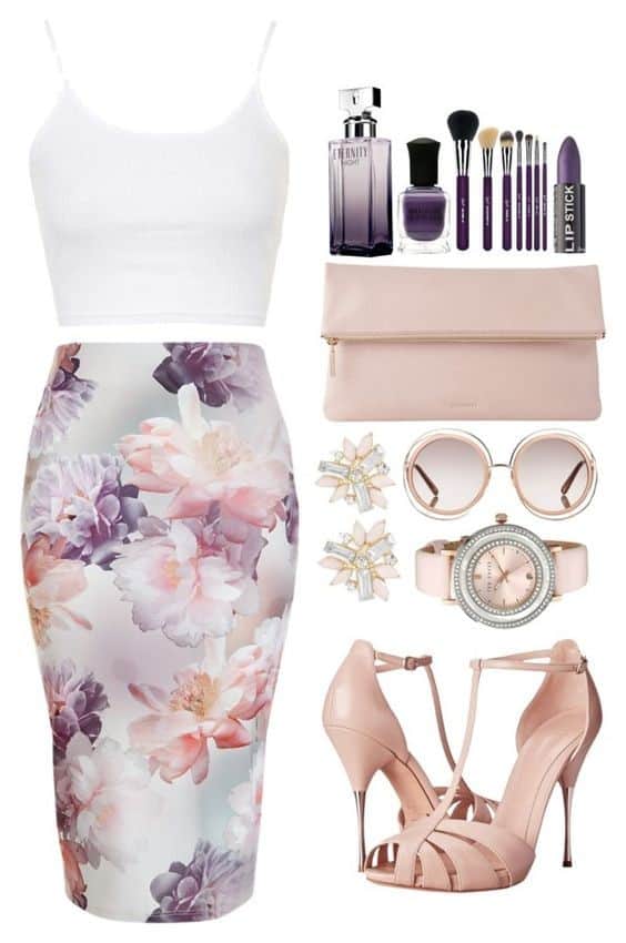 Floral Pencil Skirt