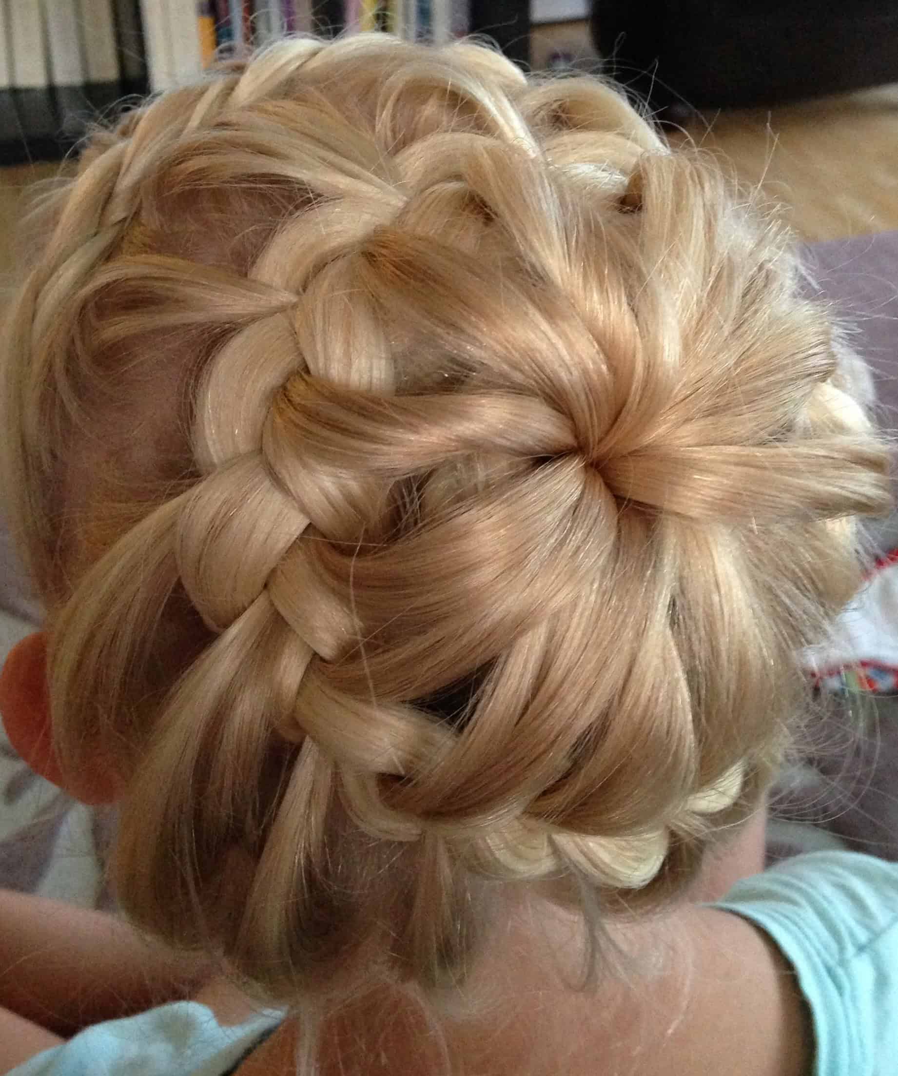 Lace braid updo