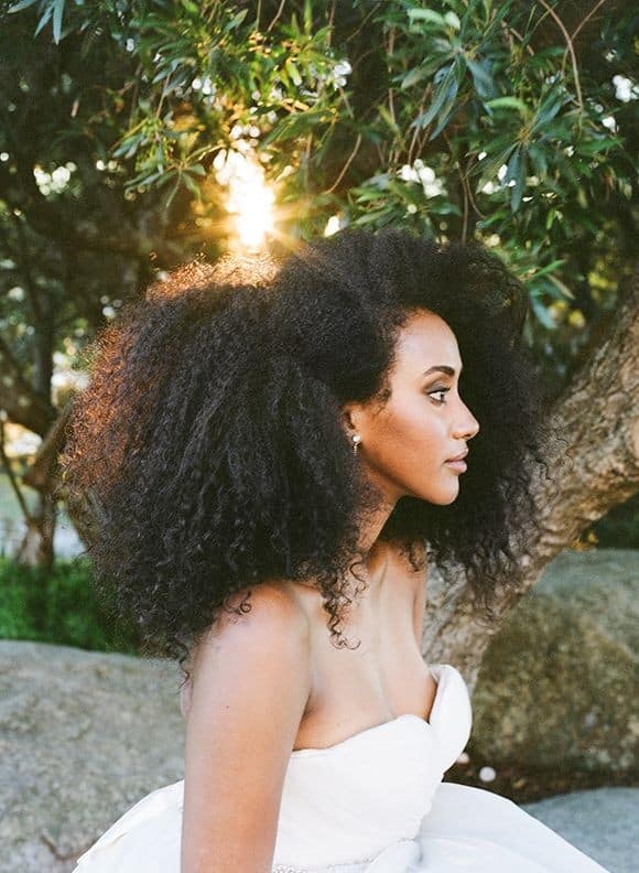 Big and curly bridal hair