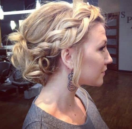 Braided Blonde Bob