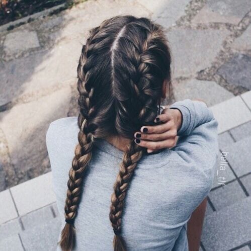 Double Braided Hairstyle for Girls