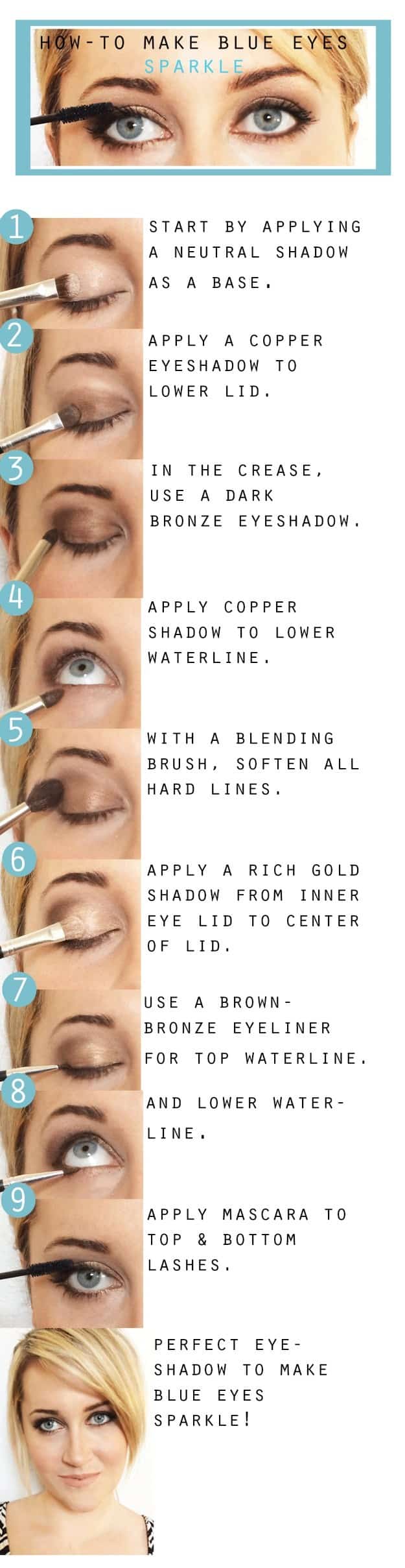 Step-by-Step Makeup Tutorials for Beginners: Bronze and Copper Eyeshadow