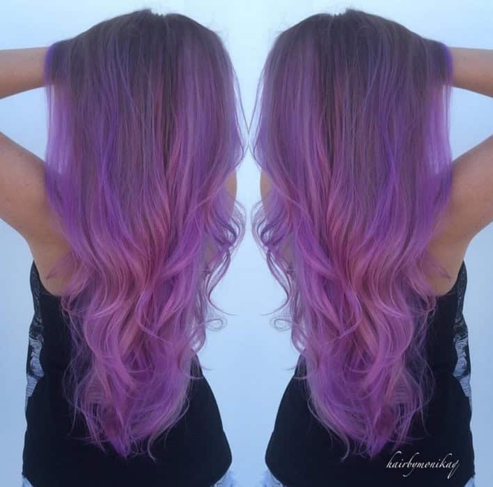 Two-tone purple locks