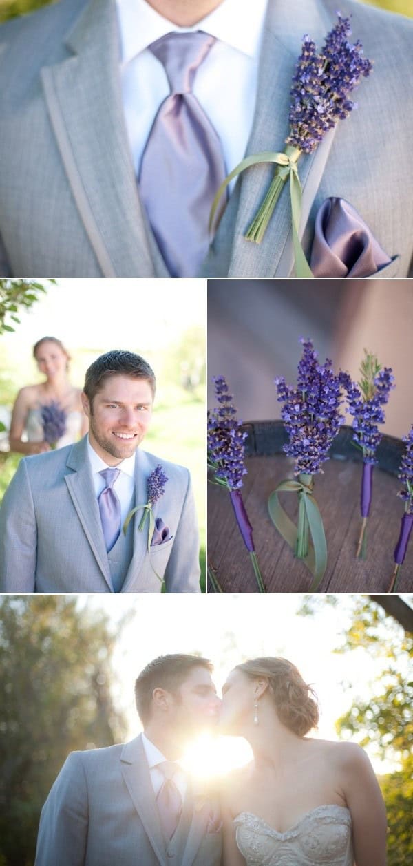 Lavender boutonnieres