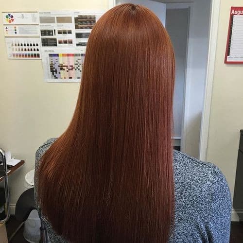 Beautiful Dark Auburn for Straight Hair