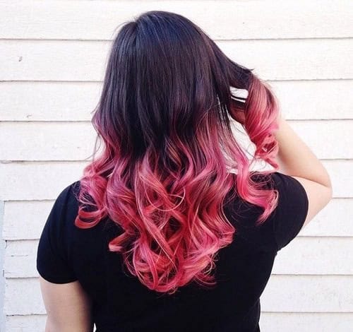 Dark Brown to Pink Ombre