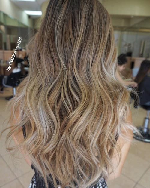 Dark to Light Blonde Beach Waves