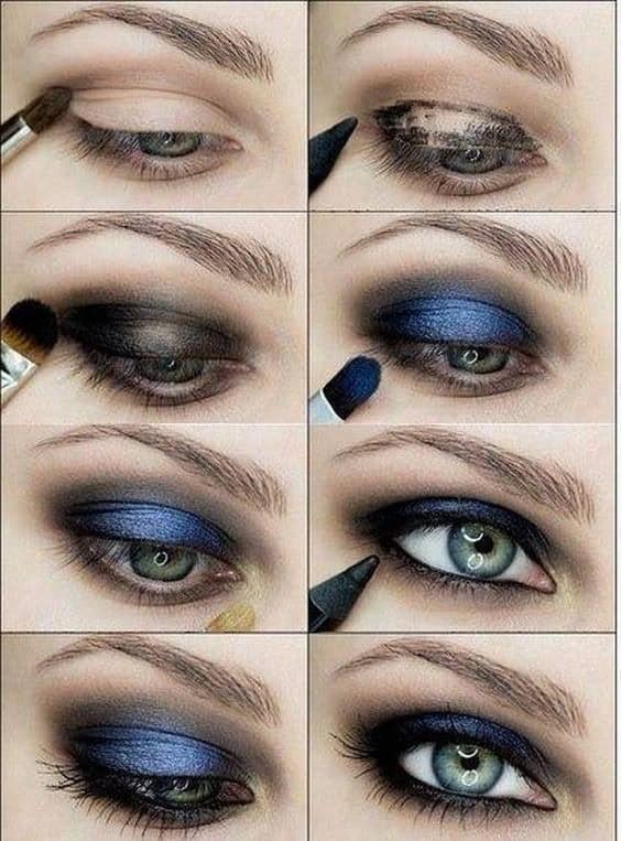 Smokey Eye Makeup Tutorials for Beginners: Electric Blue Smokey Eye