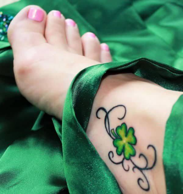 Clover Foot Tattoo