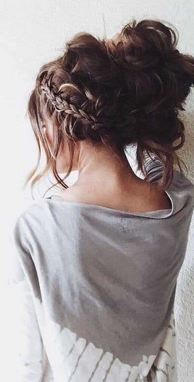 Halo Braid with Flowers