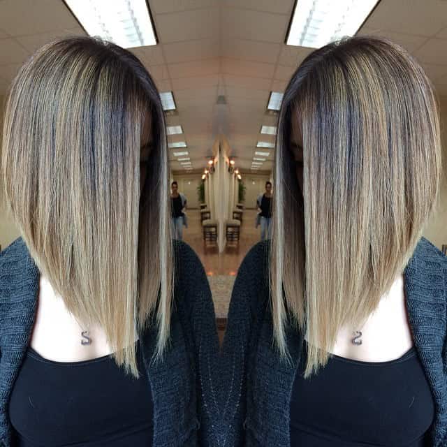 Long inverted bob