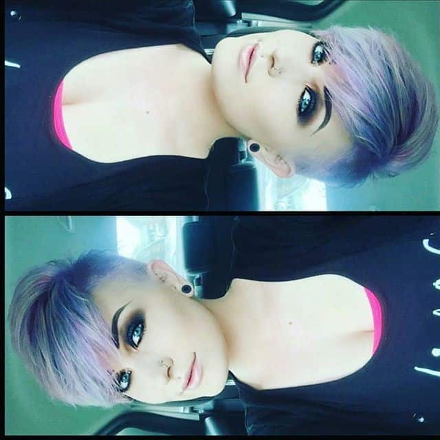 Lavender and grey pixie