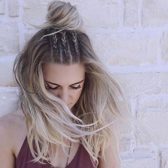 Halo Braid with Flowers